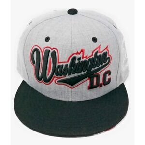 KIPA Washington DC‎ Snapback Hat Gray Navy Blue American Flag Underbrim Cap Mens